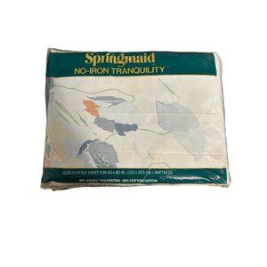 Springmaid No-Iron Tranquility Queen Fitted Sheet 60 X 80 In. Polyester/Cotton B